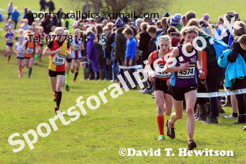 Girls Under-13s 2023 UK CAU Inter Counties Cross Country Champs, Prestwold Hall, Loughborough. Photo: David T. Hewitson/Sports for All Pics